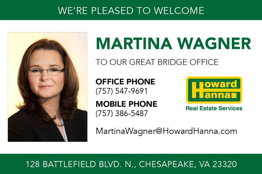 Begrüßungsannonce für Martina Wagner bei der amerikanischen Maklerfirma Howard Hanna Real Estate Services - Martina Wagner Immobilien